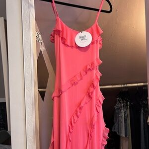 Princess Polly Valerian Frill Maxi Dress Pink
